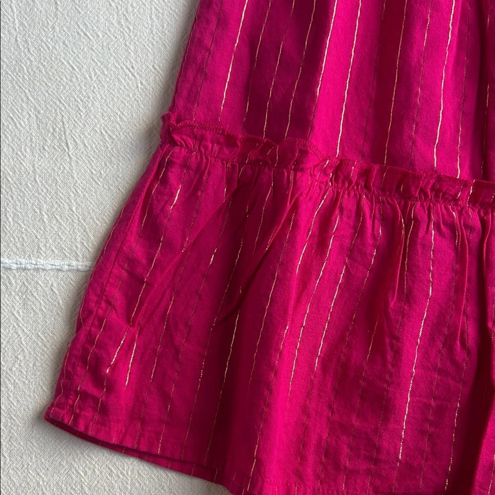 GAP Girls long sleeve Pink & gold stripe Dress